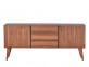 Sideboard Tamesi Modern Massivholz Teak Dunkelbraun