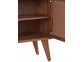 Sideboard Tamesi Modern Massivholz Teak Dunkelbraun