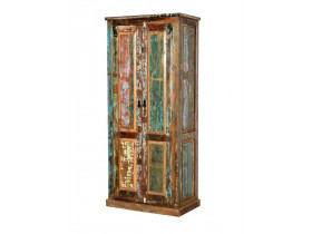 Kleiderschrank  Shabby Chic Massivholz Recycletes Holz Braun