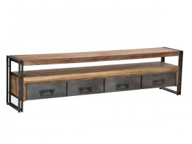 Lowboard Madras Modern Akazie Dunkelbraun