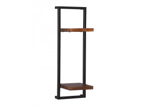 Wandregal Madras Modern Massivholz Metall Mango Braun