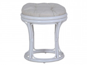 Sitzhocker Rattan Landhaus Rattan Weiß