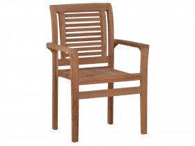 Gartenstuhl  Gartenmöbel Outdoor Modern Massivholz Teak Honig