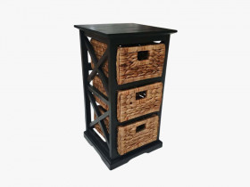 Beistelltisch  Modern Rattan Mango Schwarz