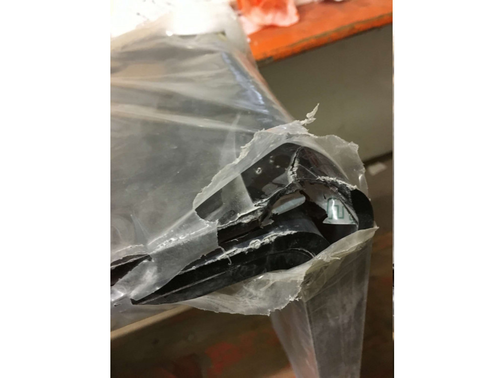 Acryl Dreisatztisch umbra (B-Ware) Modern Umbra