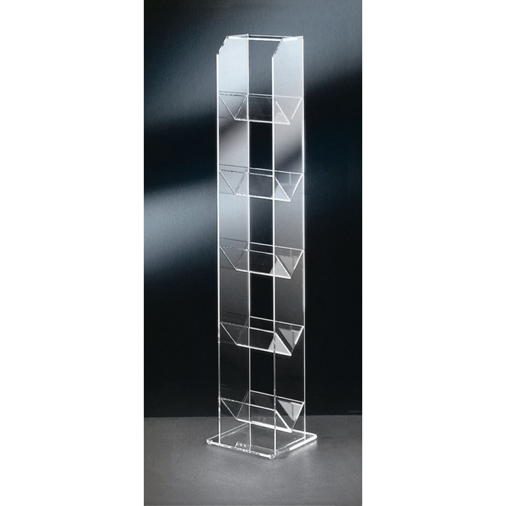 Acryl CD-Ständer gradlinig / rot Modern Rot