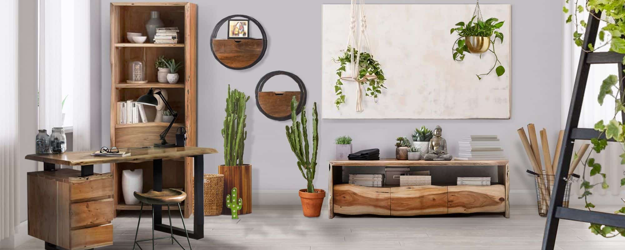 Arbeitszimmer  Massivholzmöbel Industrial