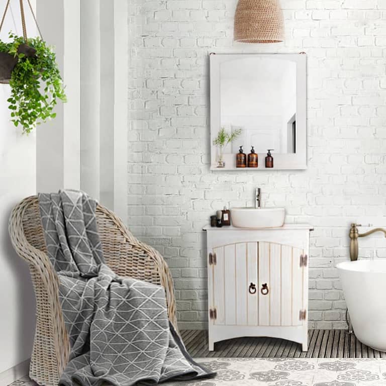 Landhaus Badezimmermöbel Weiß