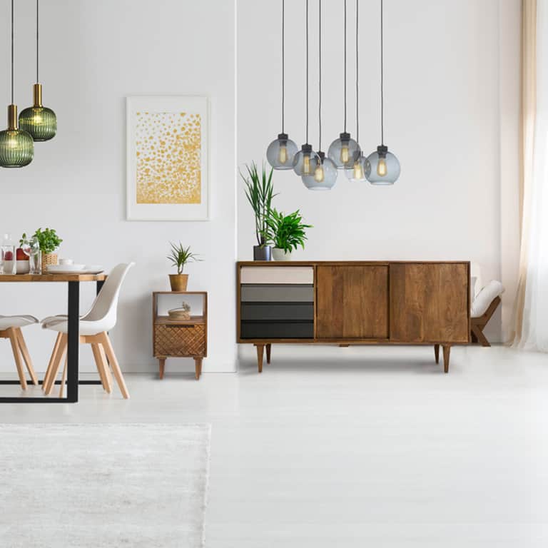 Mid Century Sideboard als Raumteiler